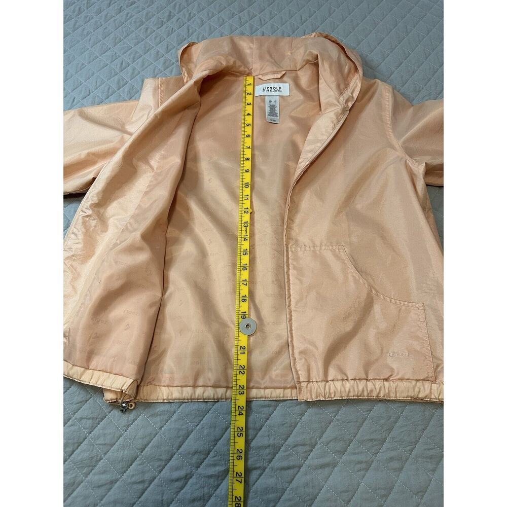 New LIZ GOLF Womens Size S Peach Cinch Waist Hooded Windbreaker Jacket - Picture 4 of 12